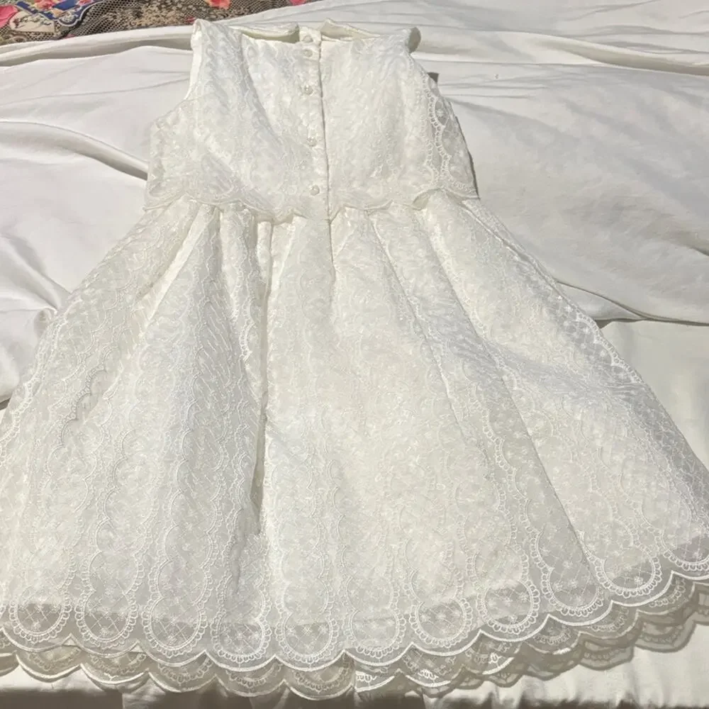 Janie & Jack 7 special occasion Elegant White Lace Dress nwt lined